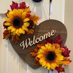 Fall Floral Welcome Sign
